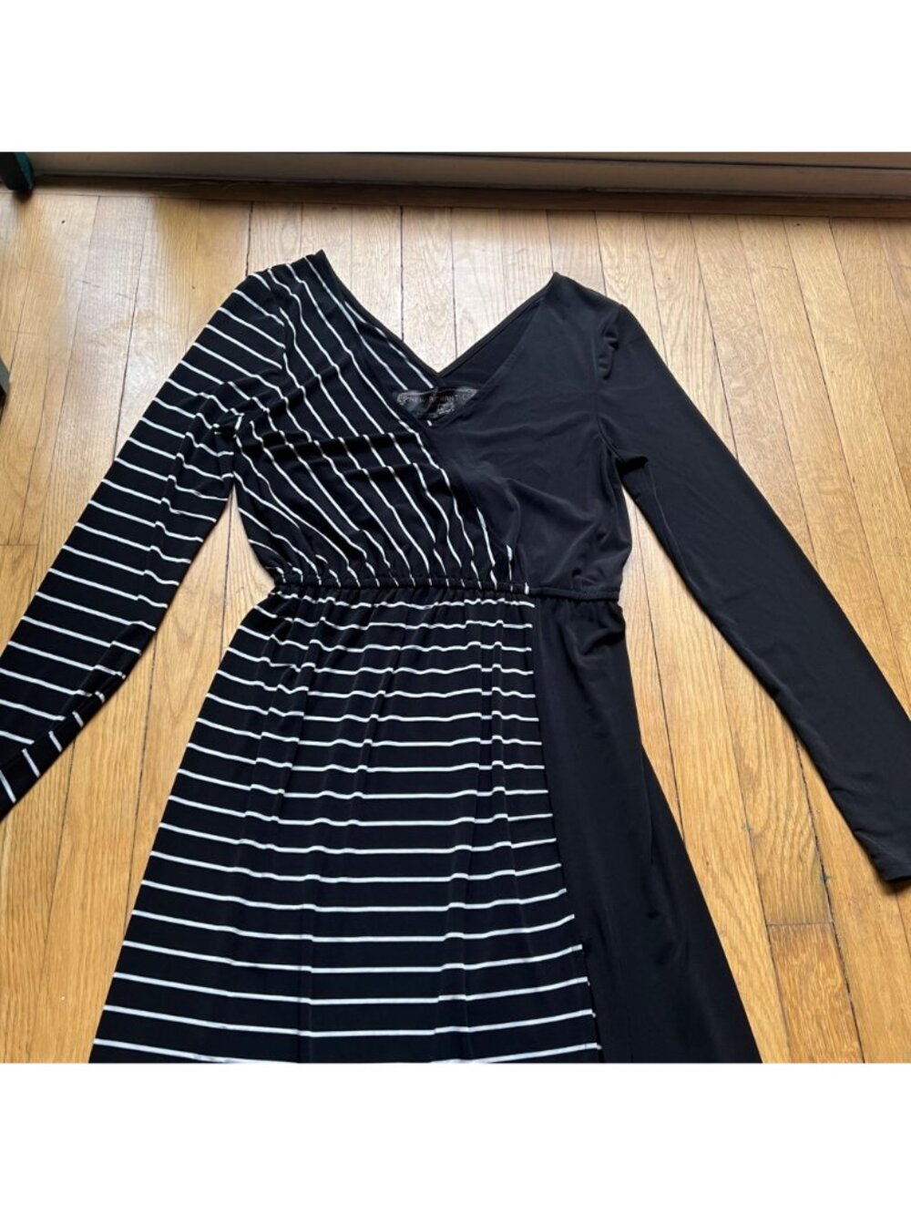 Whimsigoth New Romantics Free People M Black & White Striped Referee Maxi Dress - Picture 13 of 16